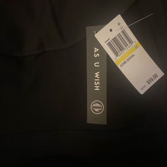 AS U WISH Off Shoulder Ruffled Black Dress - Picture 7 of 10